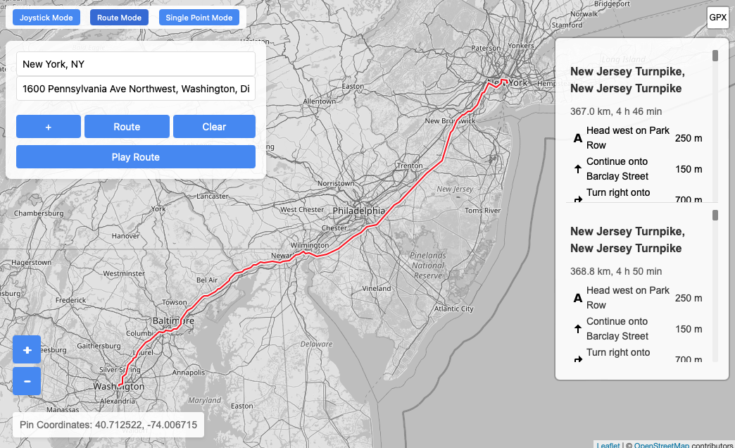 FoneLoc Route Mode